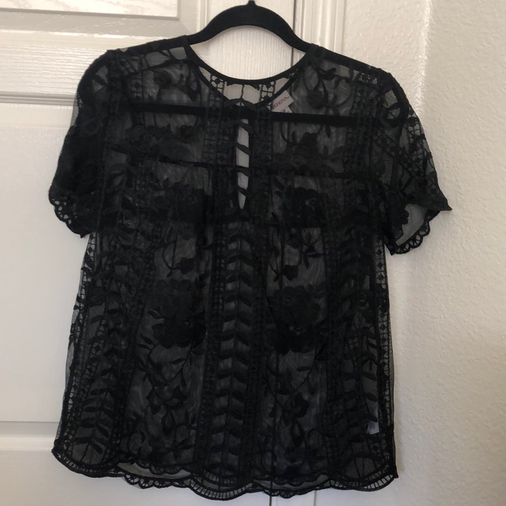 Merona Black Lace top